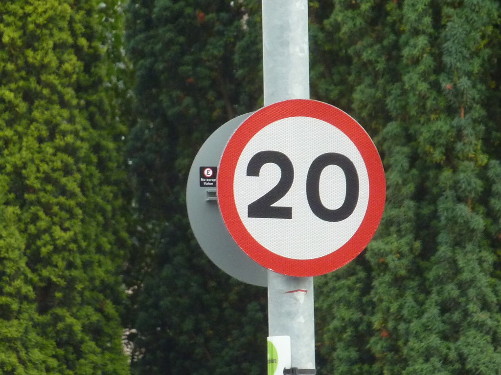 20 mph speed limit signs appearing more