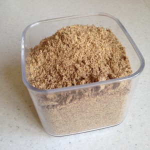 Flaxseeds, after grinding