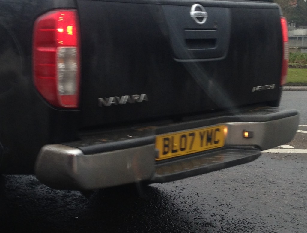 Blogger's number plate (almost?)