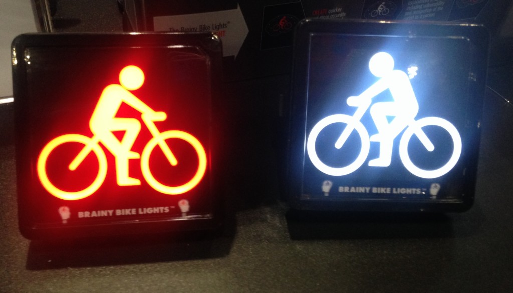 The Brainy Bike Lights - rear and front