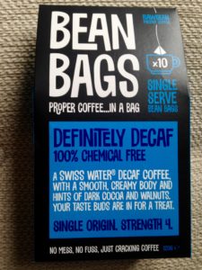 Bean Bags proper coffee in a bag